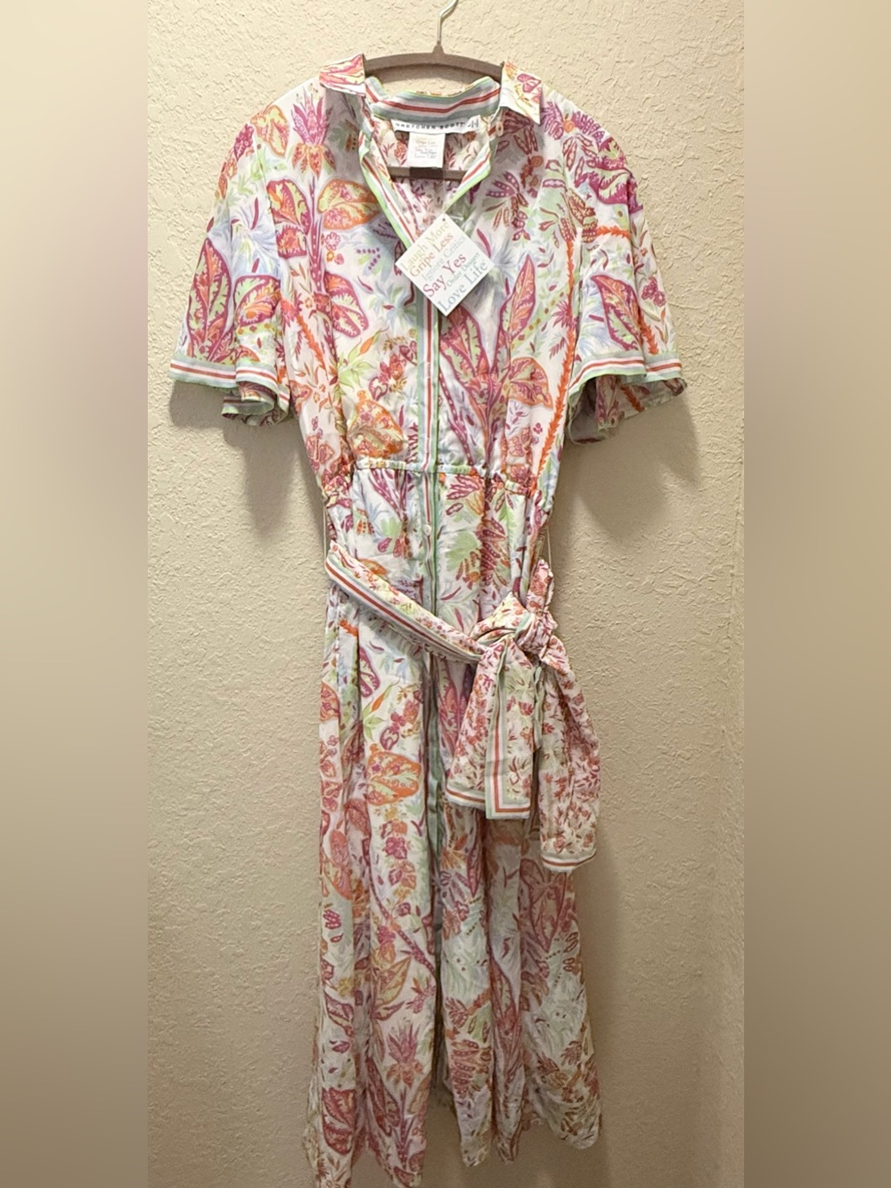 NWT, Gretchen Scott, Floral Belted Maxi Dress